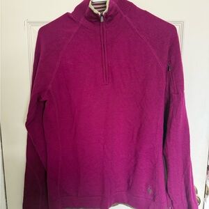 Smartwool Striped Knit Sweater - Purple and Green